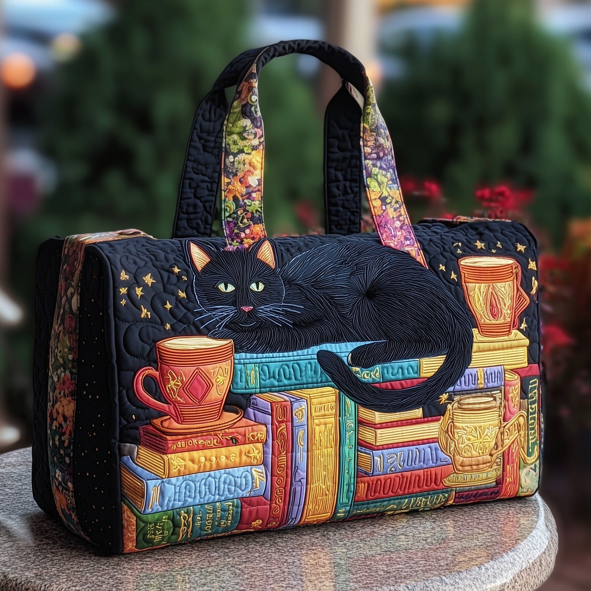 Mystic Meow Quilted Duffle Bag Valentine's Day Gift Idea