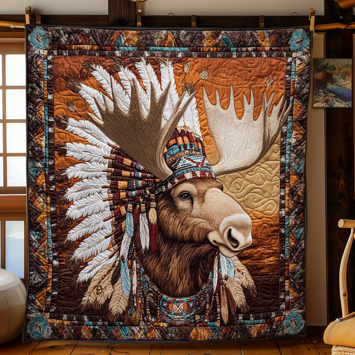 Mystic Moose Quilt Warm and Stylish Quilt Blanket for Winter Nights