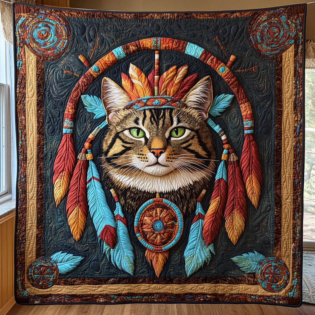 Mystic Paws Quilt Elegant Quilt Blanket for Relaxing Evenings