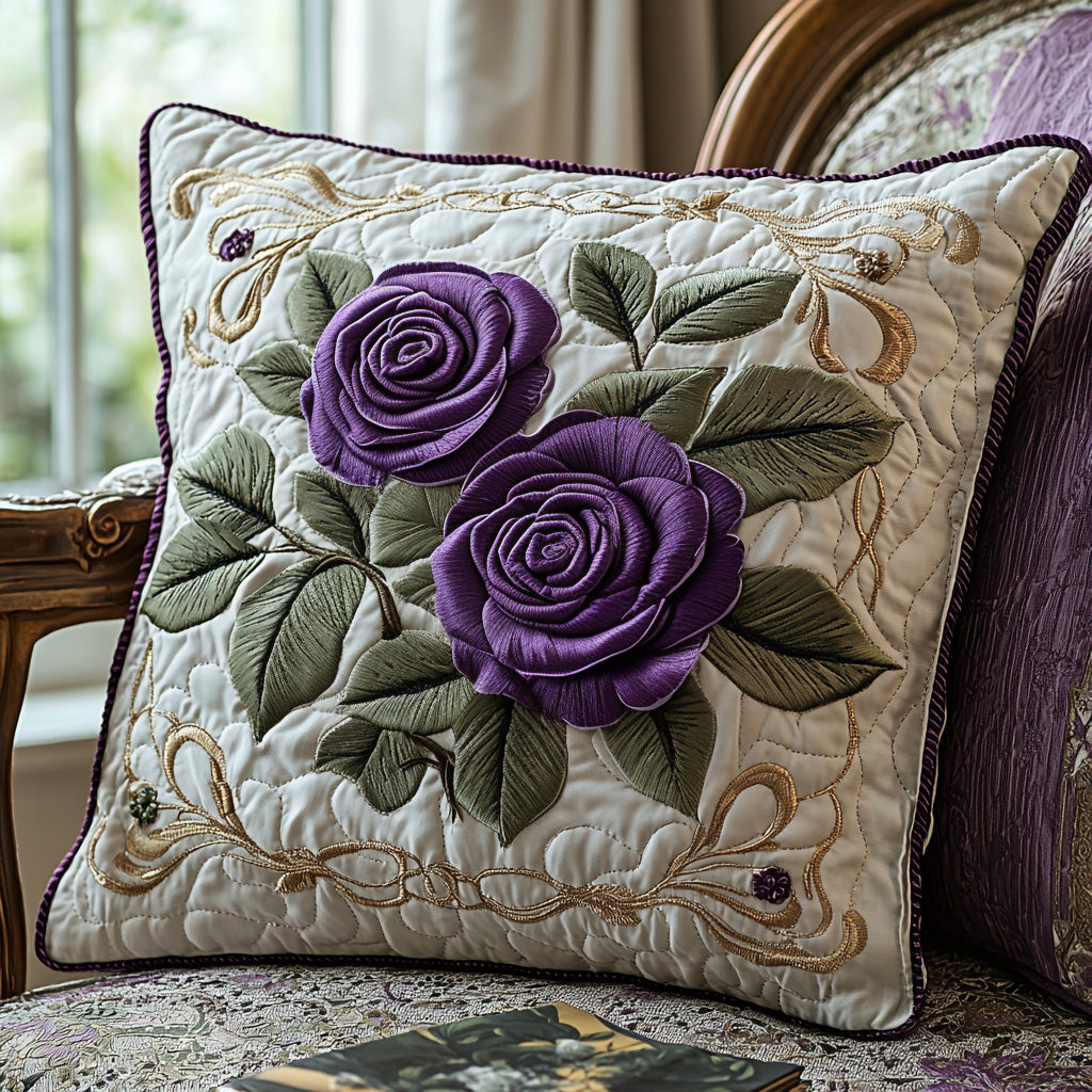 Mystic Petal Quilted Pillow Case Decorative Throw Pillow Covers Christmas Gifts For Flower Lovers