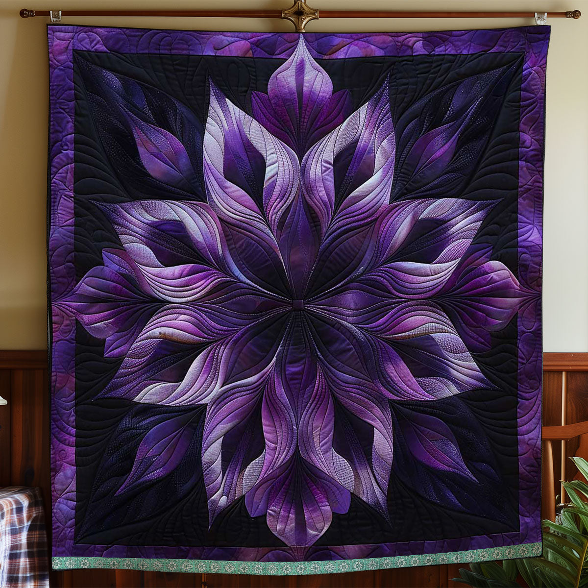 Mystic Purple Flower Quilt Blanket Best Throw Blanket First Time Mom Christmas Gifts