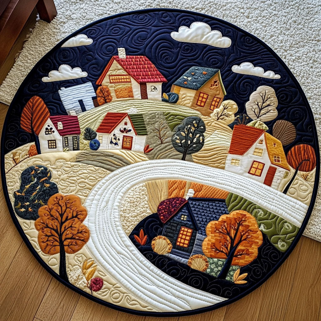 Mystic Rise Quilted Round Mat Entryway Decor Last Minute Christmas Gifts For Wife