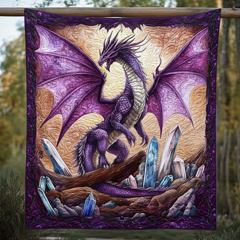 Mystic Scale Quilted Blanket Unique Dragon Gifts