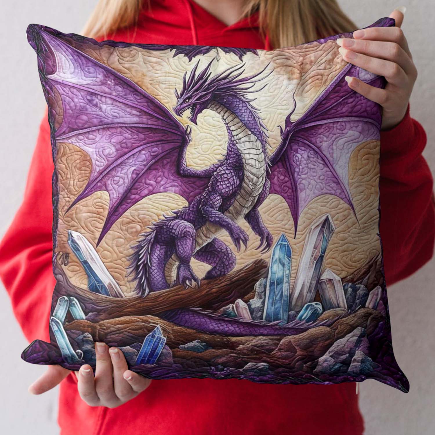Mystic Scale Quilted Pillow Case Quilted Christmas Pillow Cover