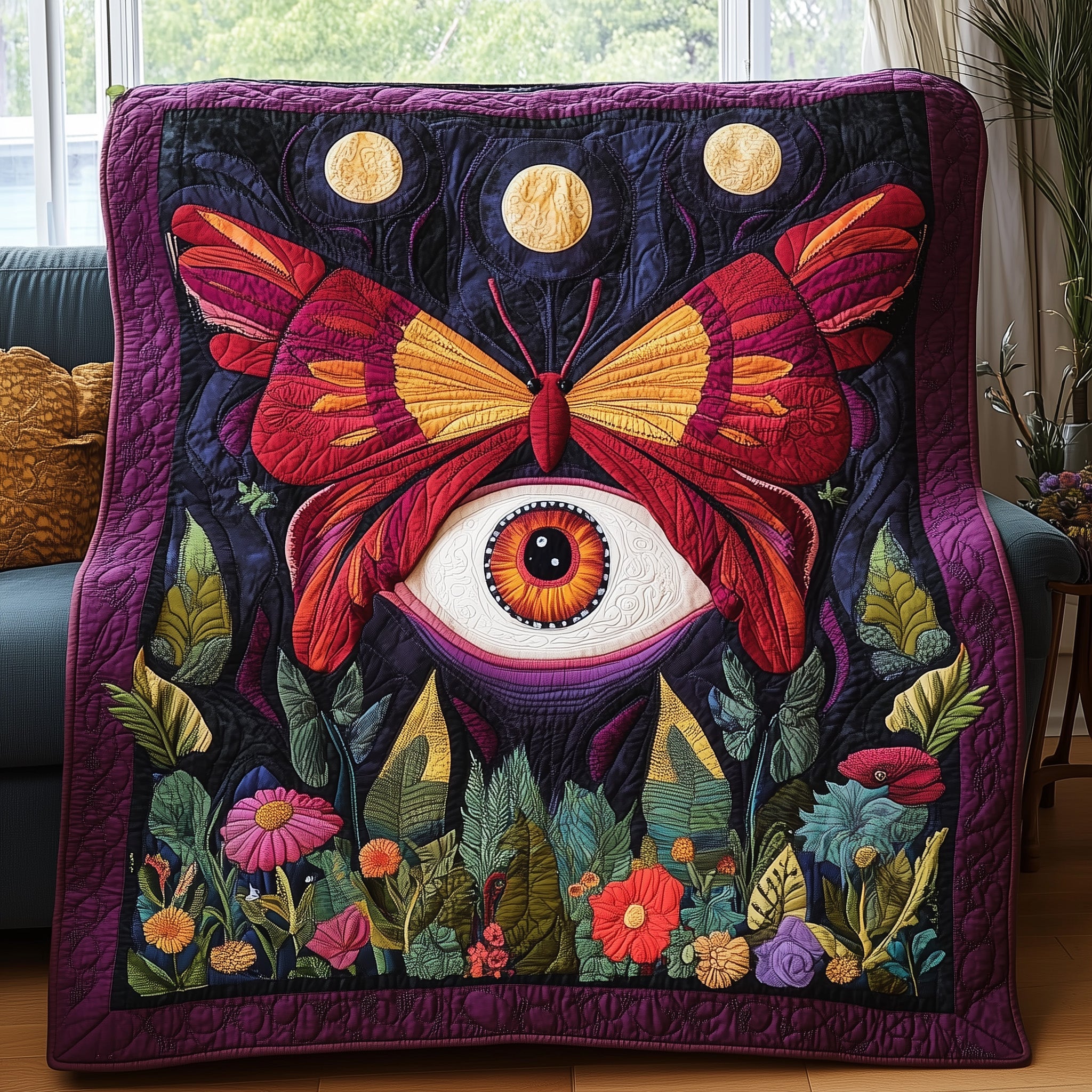 Mystic Sight Quilted Blanket Cute Soft BlanketButterfly Christmas Presents