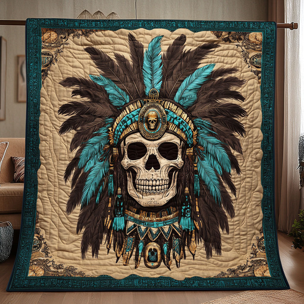 Mystic Skull Heirloom Quilt Best Decoration Gift For Friends and Family on Halloween Day