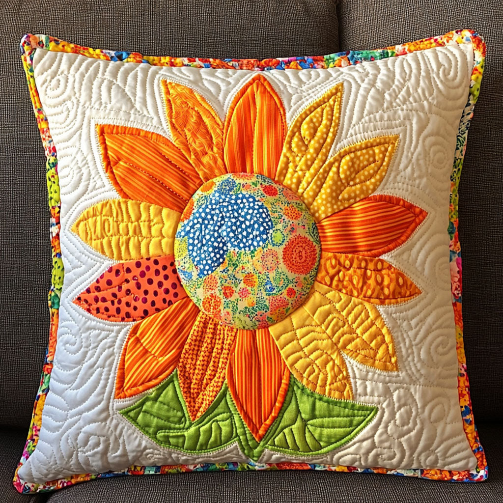 Mystic Sun Quilted Pillow Case Throw Pillow Case Covers Sunflower Christmas Gift Ideas