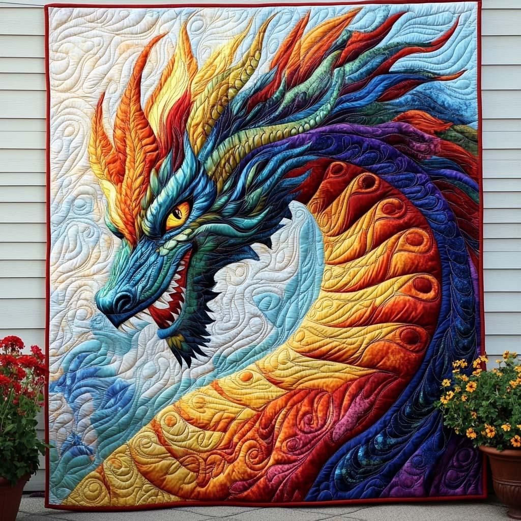 Mystic Talon Quilted Blanket Christmas Holiday Cute Gift For Elephant Lovers