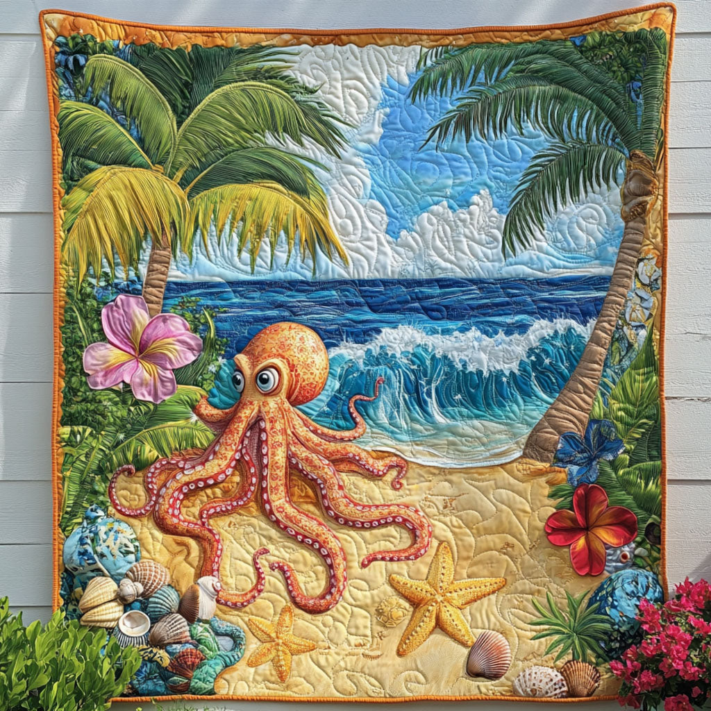 Mystic Tentacle Quilted Blanket Winter Decor Blanket Octopus Gifts For Him Her
