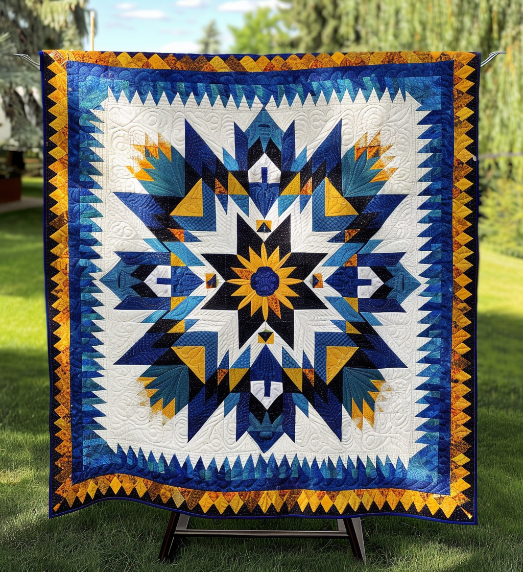 Mystic Trails Quilted Blanket Native American Gifts For Him