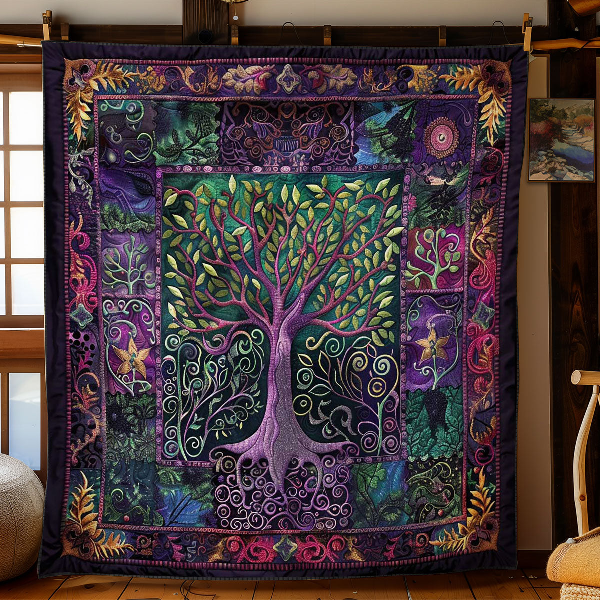 Mystic Tree Of Life Quilt Perfect Holiday Gift for Blanket Lovers