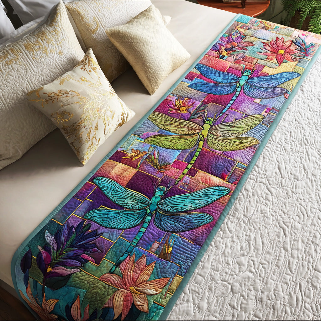 Mystic Wing Bloom Quilted Bed Runner Bed Decorations Best Christmas Gifts 2025