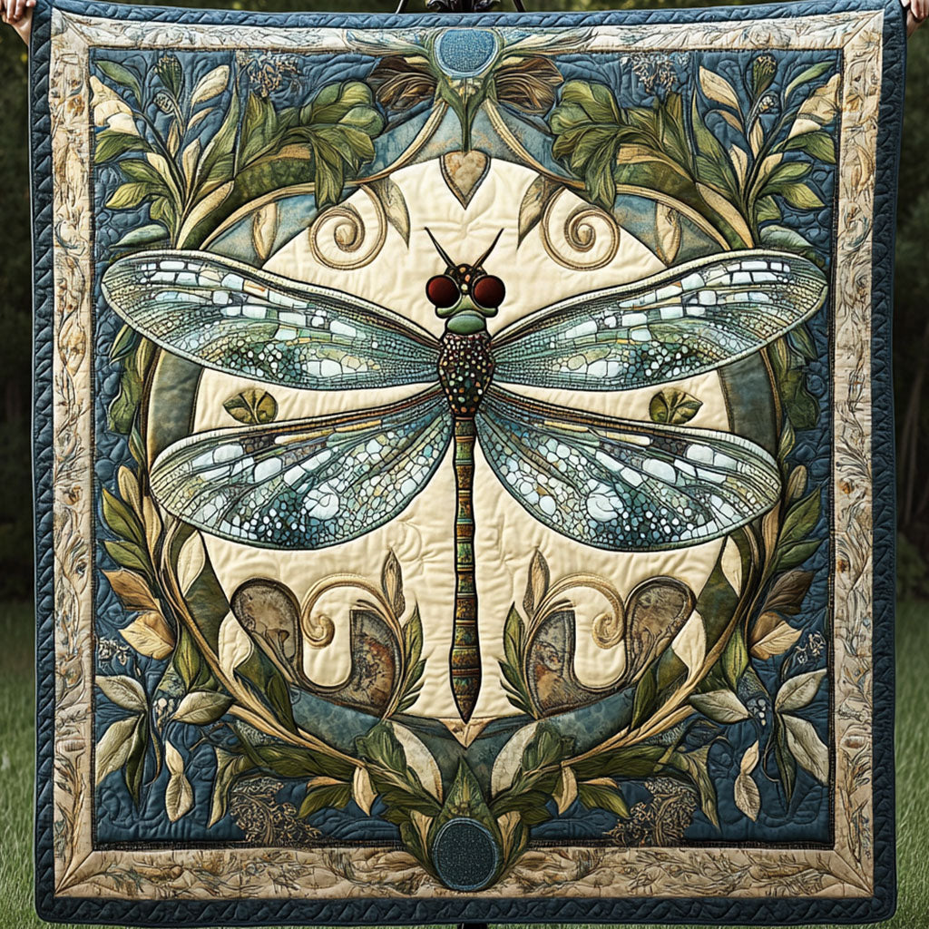 Mystic Wings Quilted Blanket Cool Throw Blanket Dragonfly Gifts For Mom