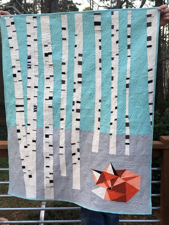 Mystic Woods Quilted Blanket Fox Gifts For Her