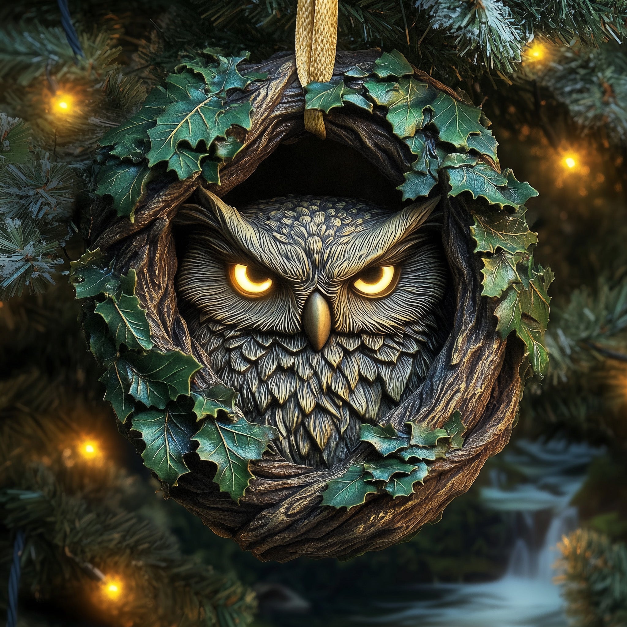 Mystical Forest Acrylic Ornament Holiday Tree Decoration