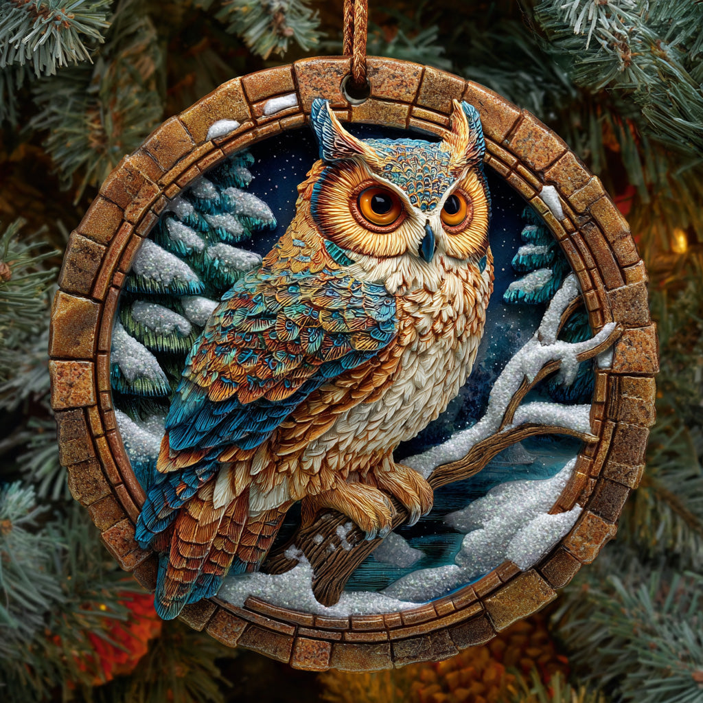 Mystical Owl Acrylic Ornament Housewarming Ornament Gift