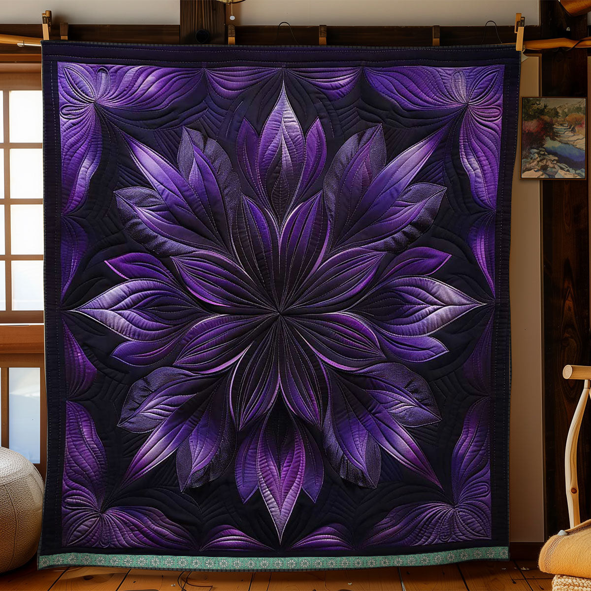 Mystical Purple Flower Quilt Blanket Large Sofa Throws Mother's Day Gifts For New Moms