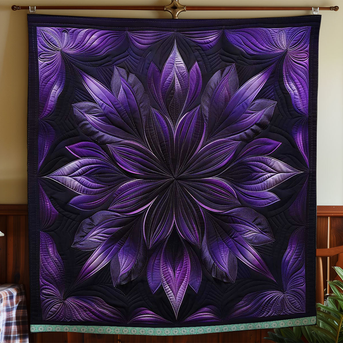 Mystical Purple Flower Quilt Blanket Throw Blankets For Couch Meaningful Gifts For Mom From Daughter