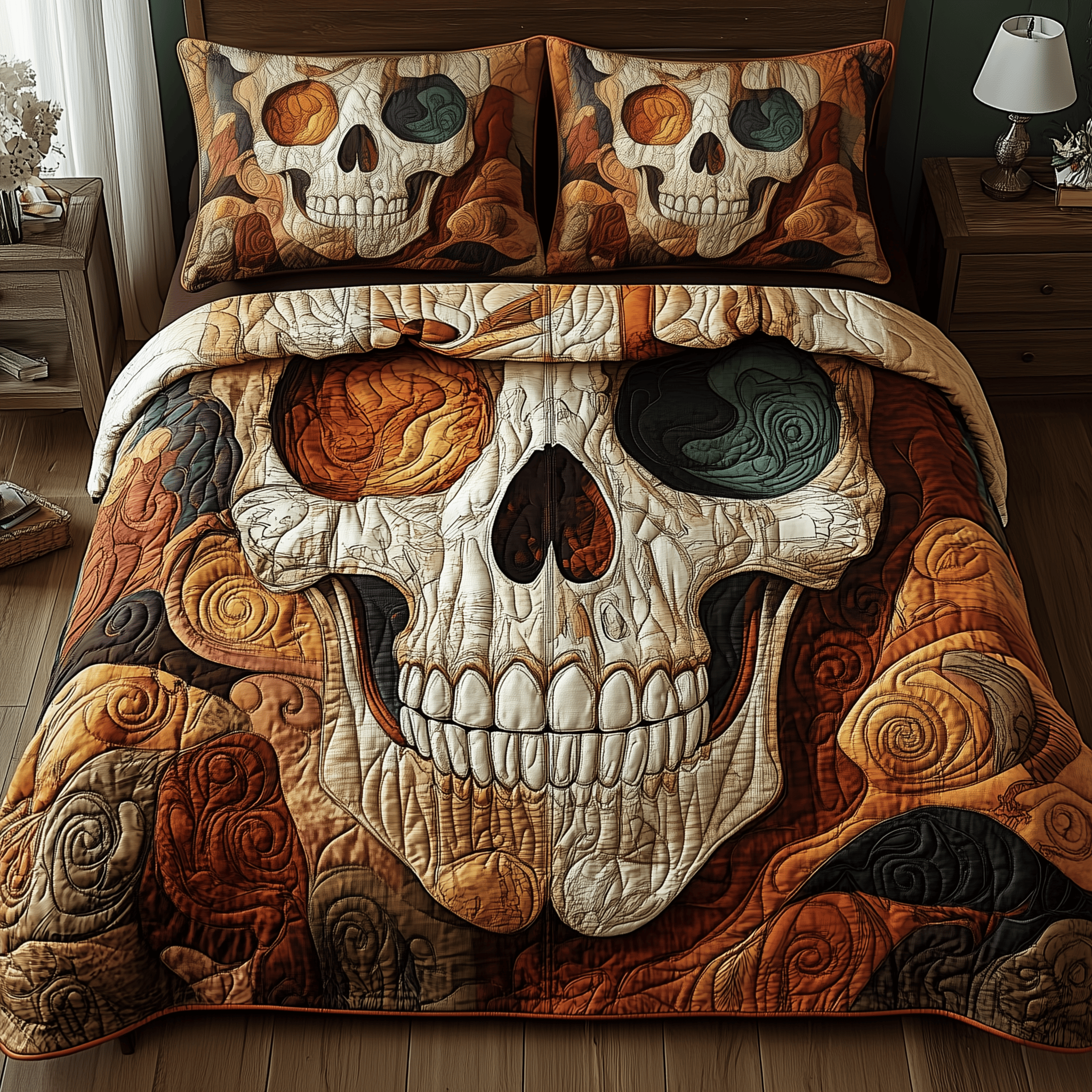 Mystique Skull Quilted Bedding Set Christmas Bedding Set Christmas Gift Ideas For Couplesv For Couples