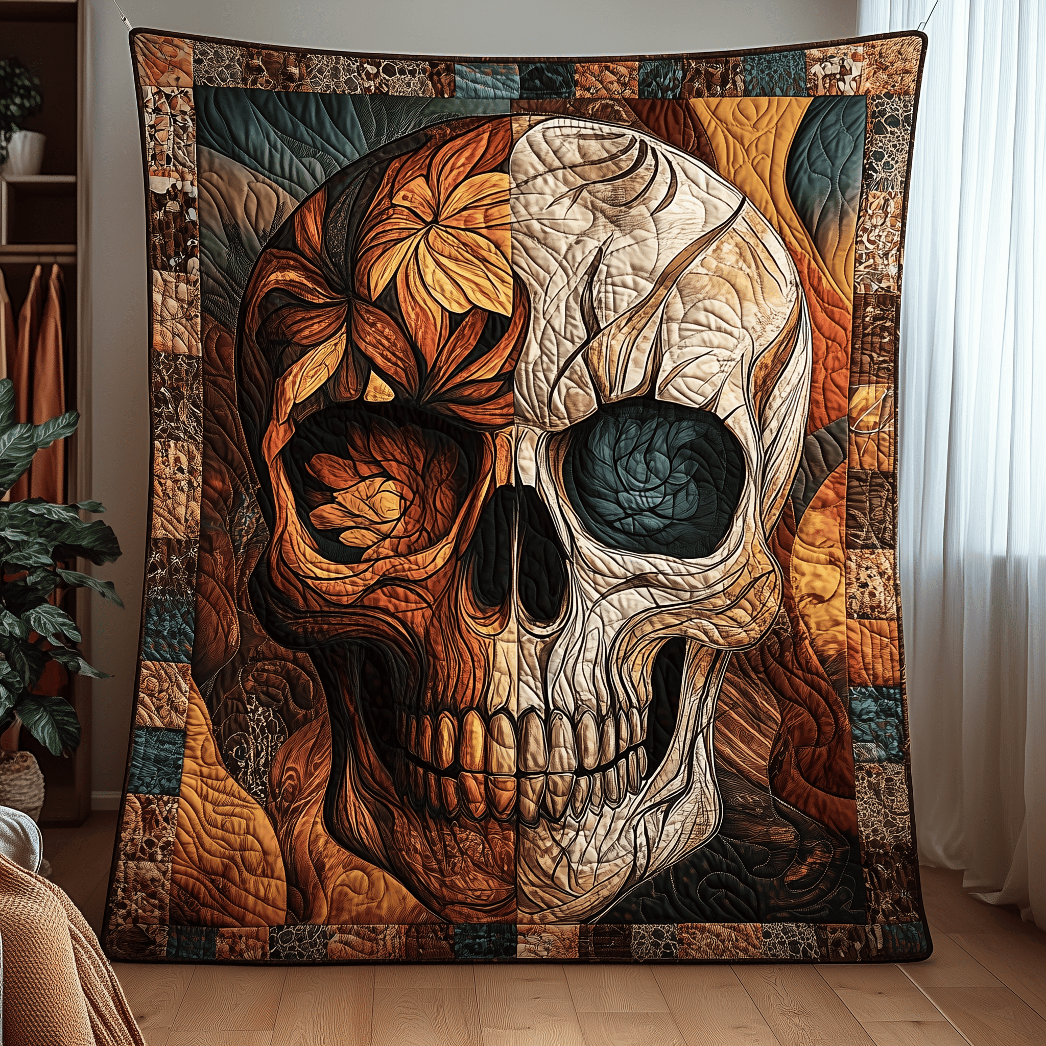 Mystique Solo Skull Quilted Blanket Best Couch Throw Blanket Cool Skull Stuff For Enthusiasts