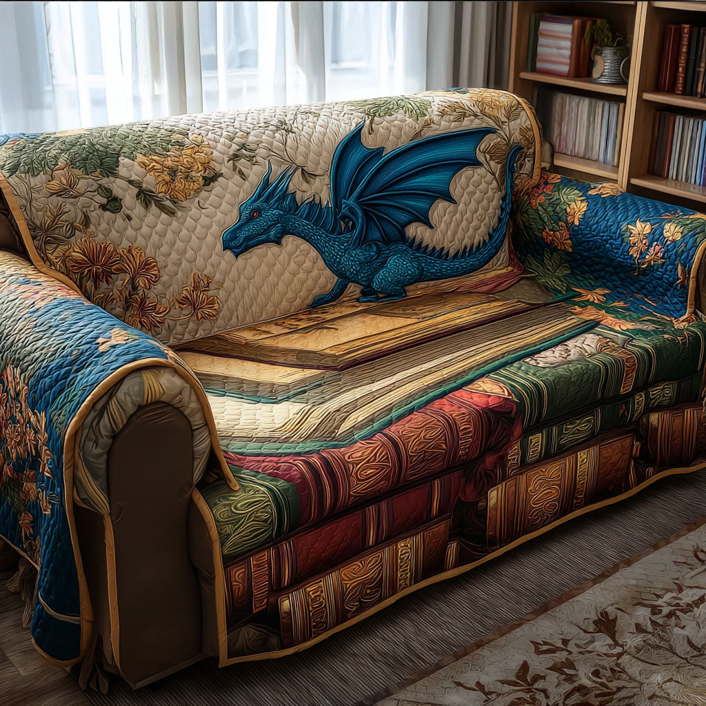 Myth and Magic Quilted Sofa Cover Living Room Decor Best Gifts For Book Lovers