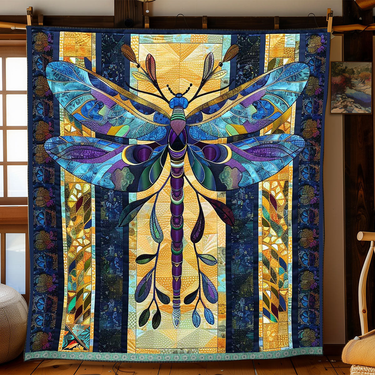 Myth Dragonfly Patchwork King Blanket Birthday Gifts For Mom From Daughter