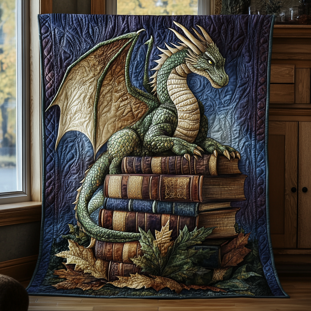 Mythic Mists Quilted Blanket Unique Dragon Gifts