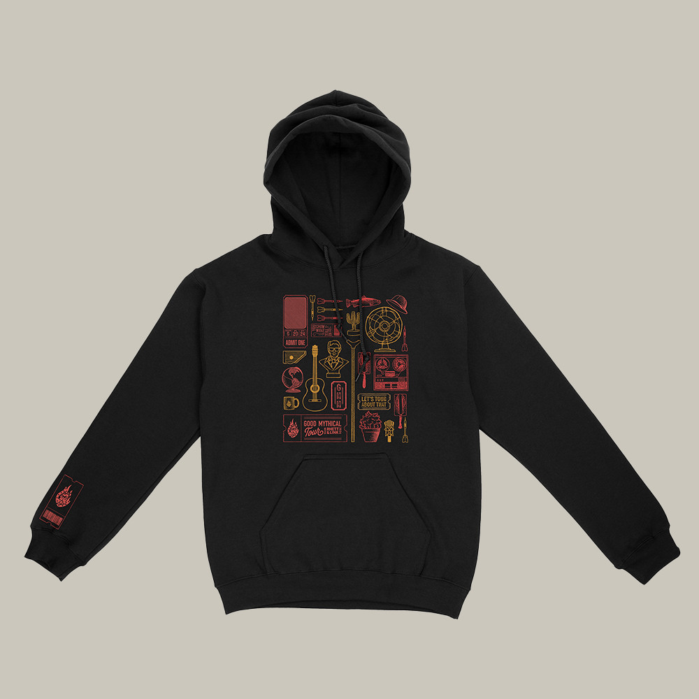 Mythical Store Merch Tour Collage Hoodie Good Mythical Tour Fan Apparel Great Gifts For Him