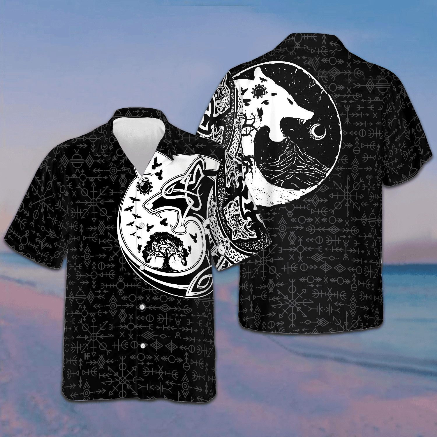 Myths Wolf Hawaiian Shirt Button Up Vacation Shirts Gifts For Son In Law