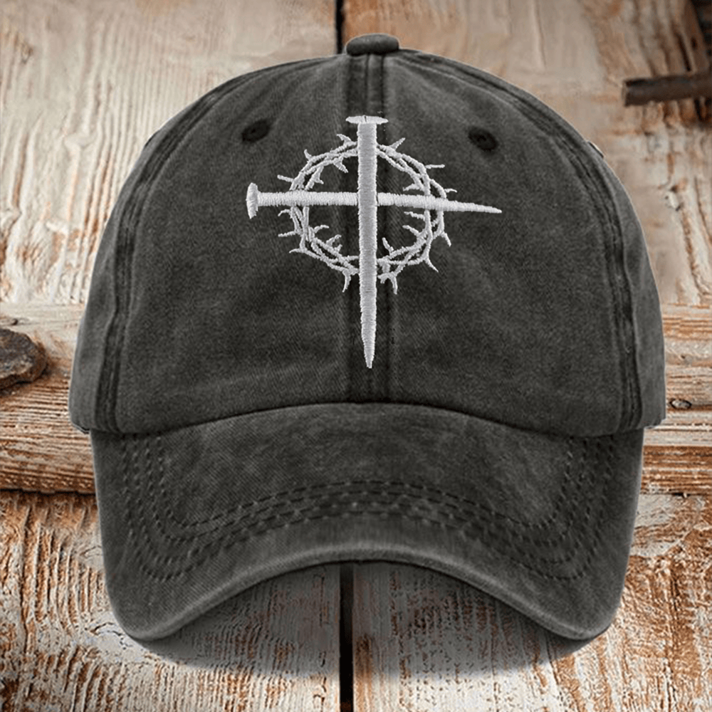 Nailed Crosses Hat Christian Themed Veteran Baseball Cap Unique Gifts For Veterans