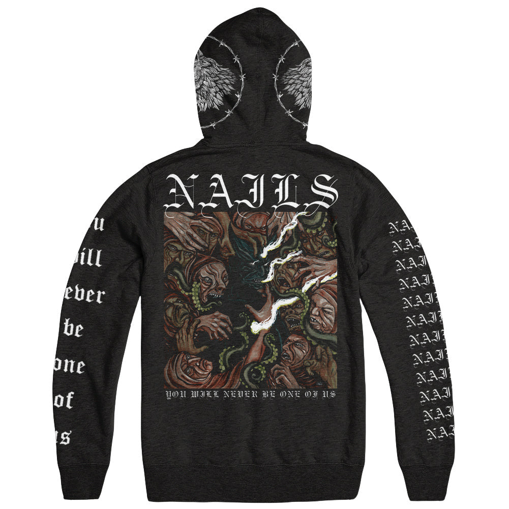 Nails Merch You Will Never Be One Of Us Hoodie Nails Hoodie Dad Gifts For Father'S Day 2025 Nails Merch You Will Never Be One Of Us Hoodie Nails Hoodie Dad Gifts For Father'S Day 2025