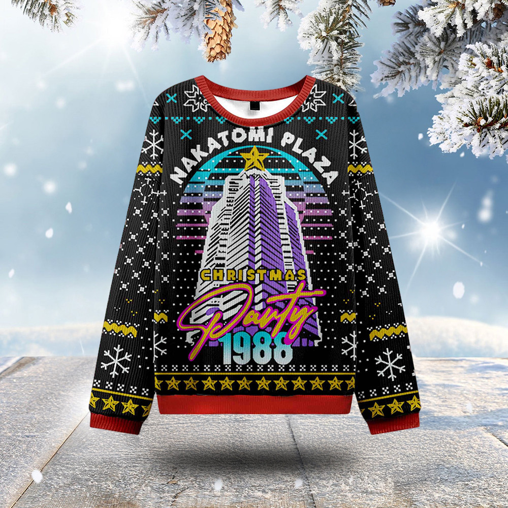 Nakatomi Plaza Christmas Party 1988 Ugly Christmas Sweater Xmas Wear Christmas Gifts
