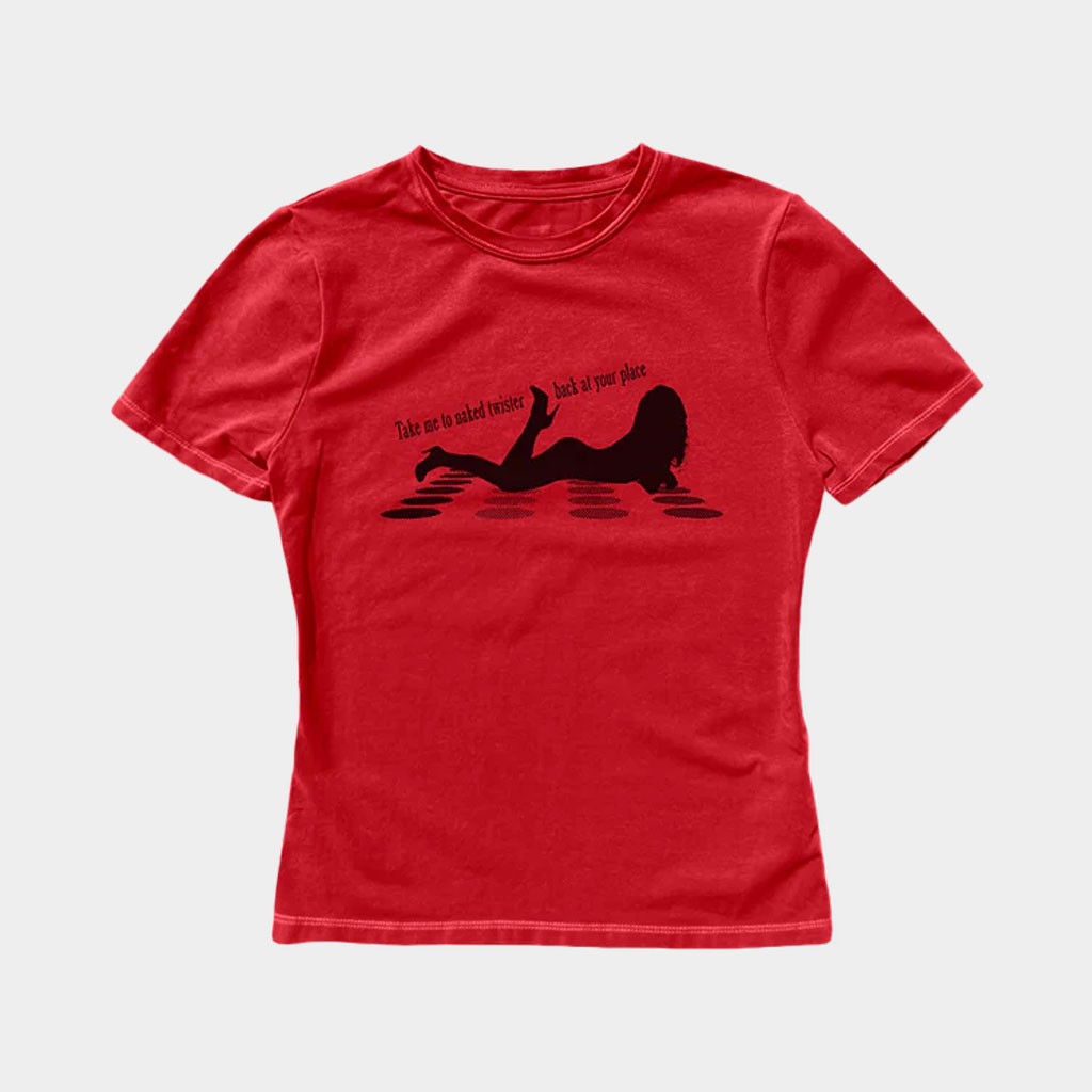 Naked Twister Red Baby Tee-1