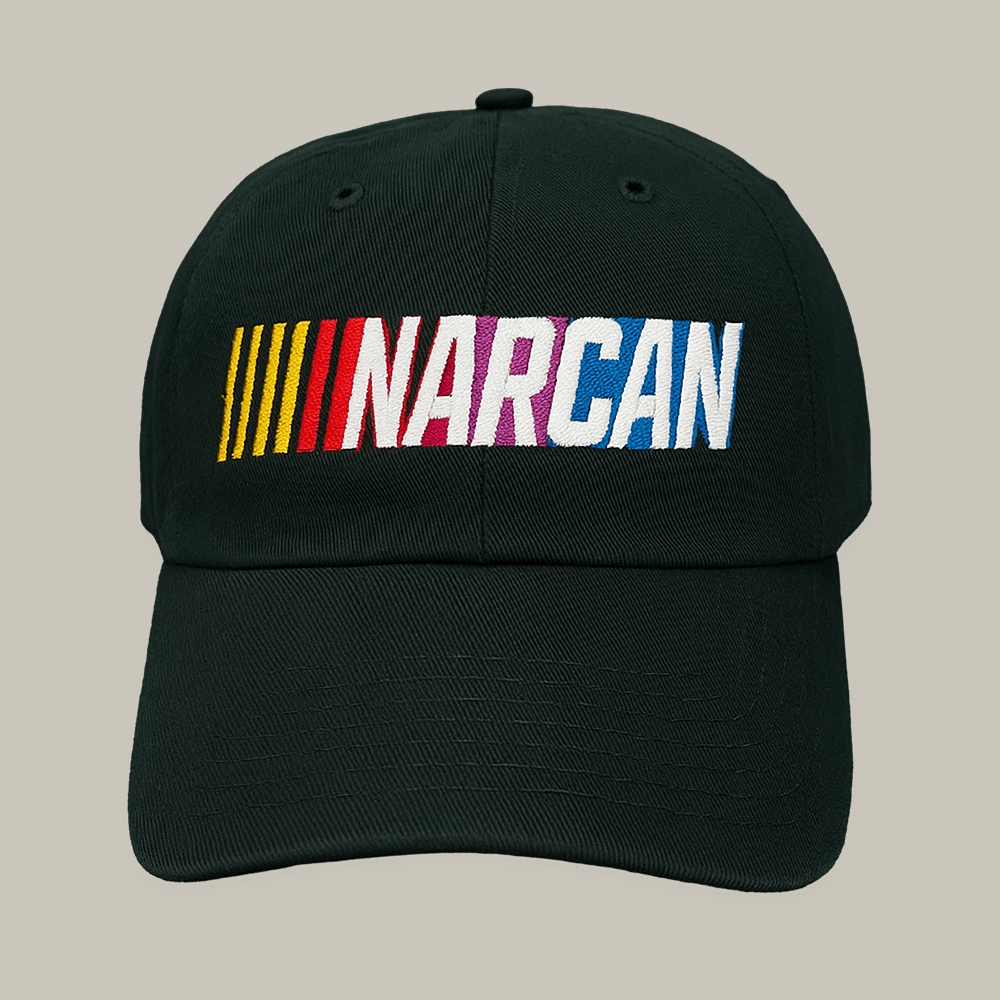 Narcan Hat Nascar Parody Logo Baseball Cap Unique Gift For Parody Lovers