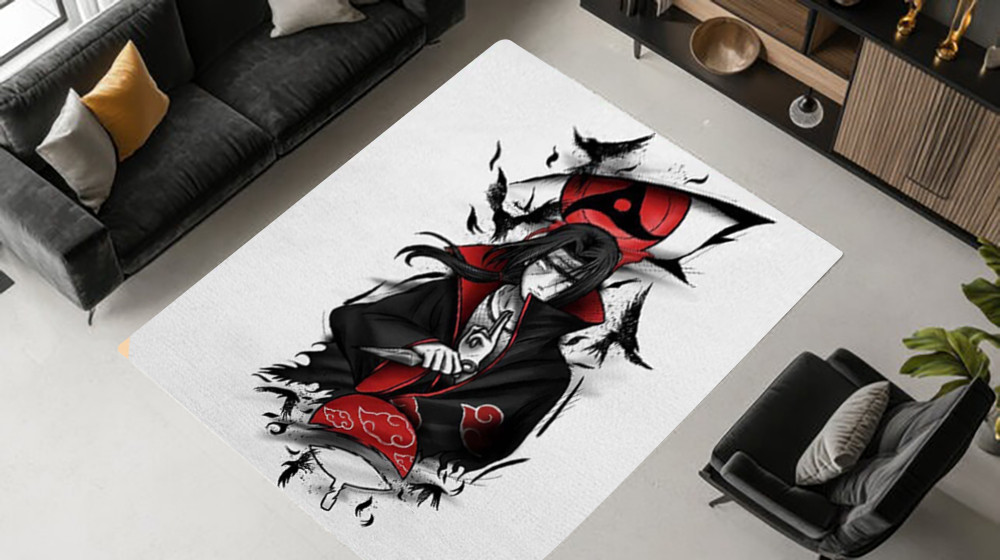 Naruto Cool Rug Anime Lovers Akatsuki Carpet Mat Bedroom Decor Gifts