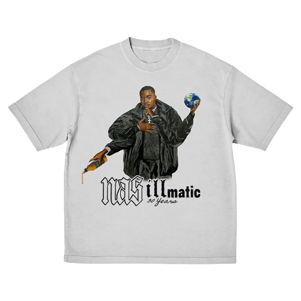 Nas Irjones Merch 30 Years Of Illmatic Cement T-Shirt Fathers Day Delivery Gifts