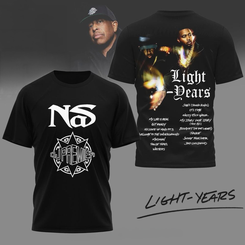 NAS Light Years T-Shirt DJ Premier And Nas Shirt Best Gifts For Brother