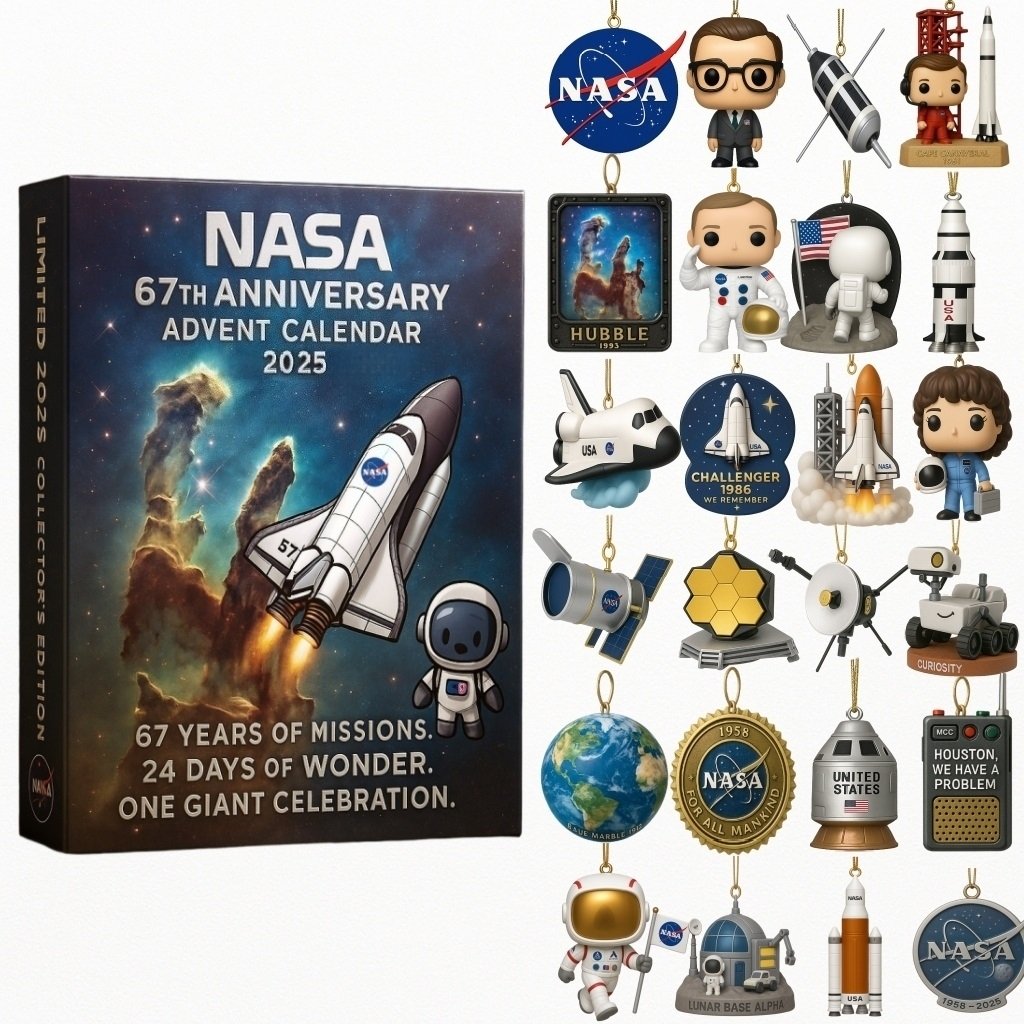 Nasa 67th Anniversary 2025 Advent Calendar Holiday Decor Christmas Gifts For Astronaut Lovers