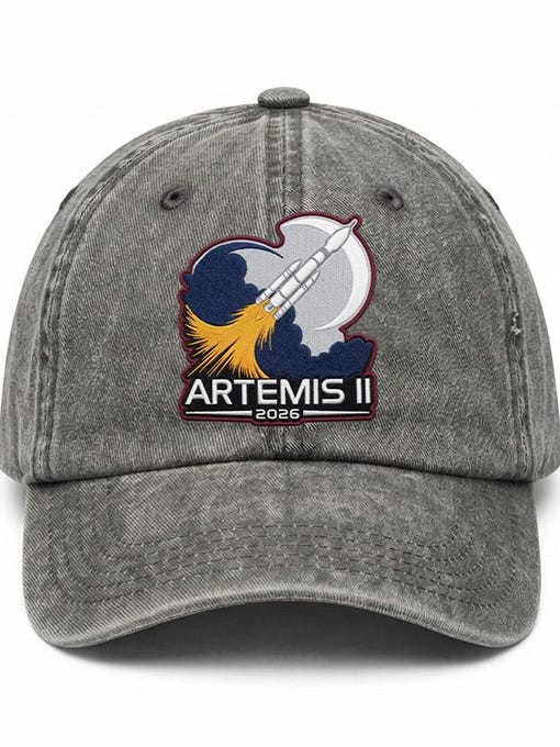 NASA Artemis 2 Mission Baseball Cap SLS Rocket Launch Merchandise Galaxy Dreamer Gift