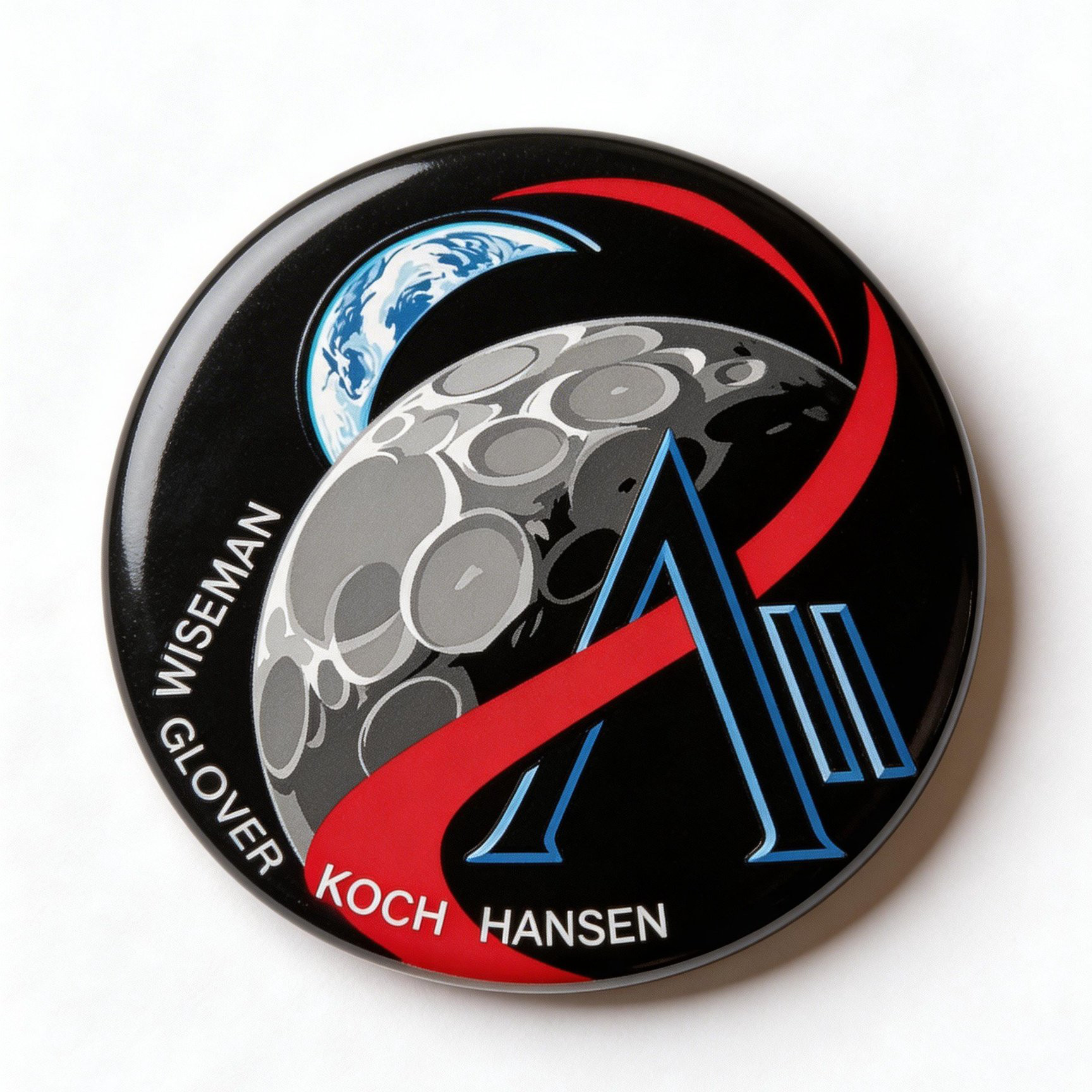 NASA Artemis 2 Mission Button Pin Moon And E Voyage Lapel Pin Astronomy Fan Gift