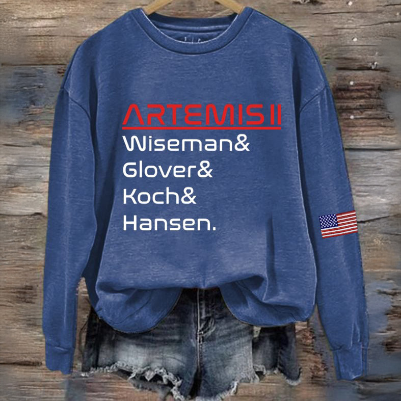 NASA Artemis 2 Mission Sweatshirt Astronaut Names Merch Gift For Aspiring Pilot