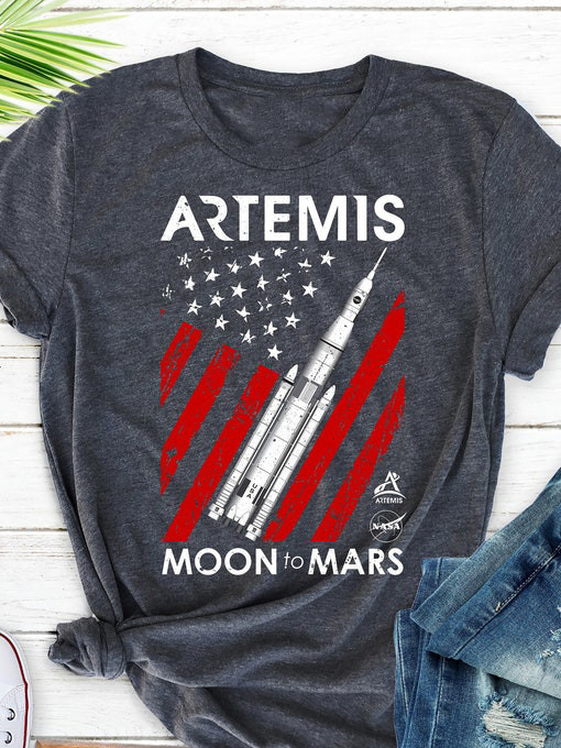 NASA Artemis 2 Mission T-Shirt Astronaut Crew Names Clothing Gift For Astronomy Fan