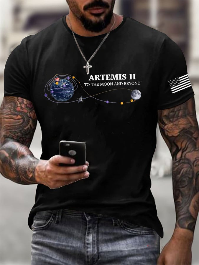 NASA Artemis 2 Mission T-Shirt Space Exploration Journey Shirt Gift For Aspiring Pilot