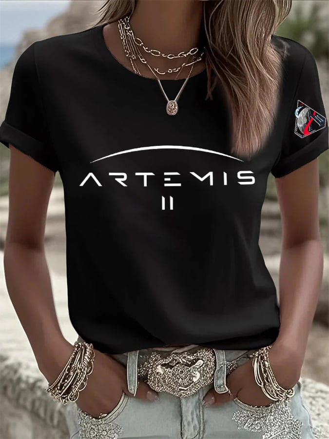 NASA Artemis 2 Mission T-Shirt Space Exploration Merchandise Astronomy Fan Gift