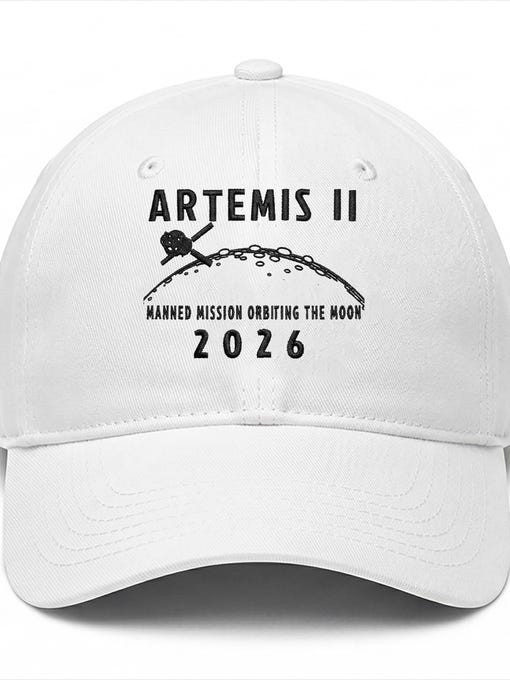 NASA Artemis II 2026 Manned Mission Orbiting Hat Artemis 2 Mission Cap Space Lover Gift Idea