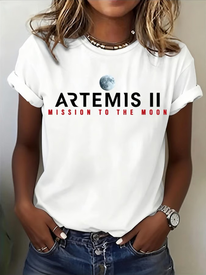 NASA Artemis II 2026 Mission To The Moon T-Shirt Space Exploration Clothing Gift Ideas