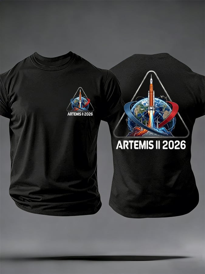 NASA Artemis II 2026 T-Shirt Humanity Returns To The Moon Clothing Space Fan Gift