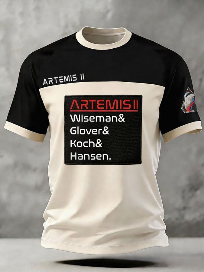 NASA Artemis II 2026 T-Shirt Wiseman Glover Koch Hansen Clothing Space Lover Gift
