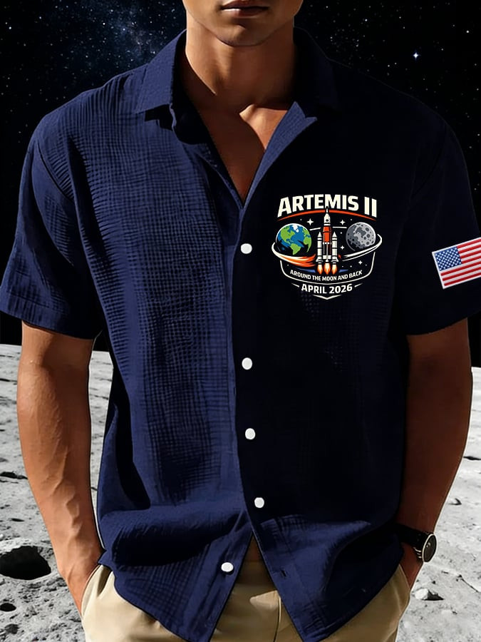 NASA Artemis II Hawaiian Shirt NASA Go Back To The Moon Clothing Gift For Him