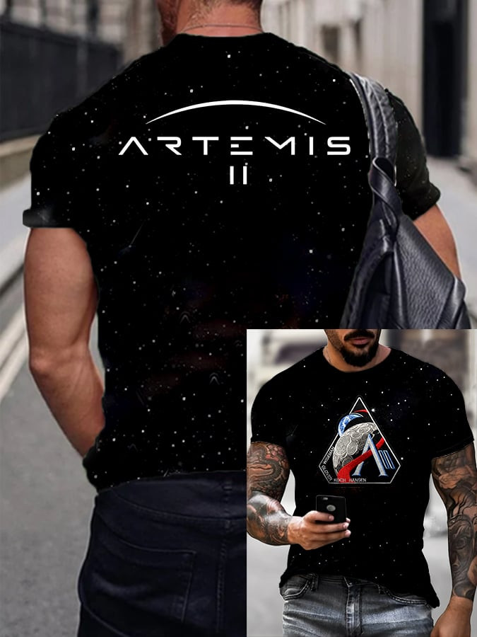 NASA Artemis II Lunar Orbit Mission T-Shirt Space Exploration Moon Landing Clothing Explorer Gift